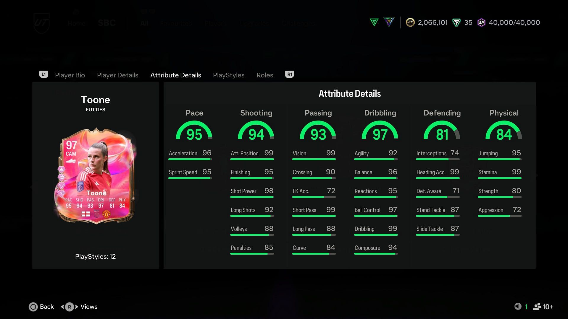 The stats (Image via EA Sports)